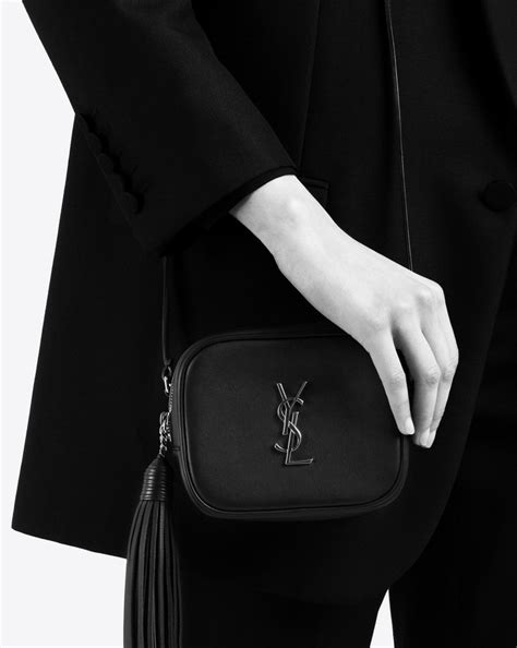 ysl monogram saint laurent blogger bag in black leather|SAINT LAURENT Nappa Monogram Blogger Bag .